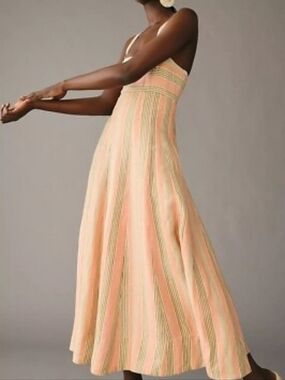 ANTHROPOLOGIE MAEVE Square-Neck Tie-Back A-Line Dress 16W
